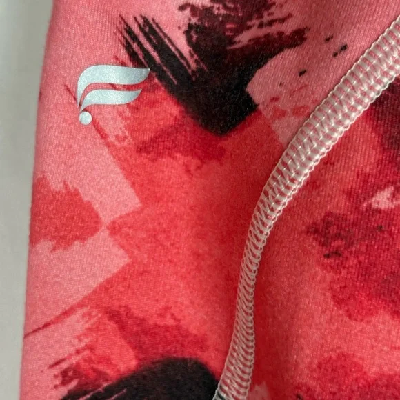 Fabletics Rainbow Ombre High-Waist Leggings in Red, Orange, Yellow, Green, Blue - Picture 2 of 4